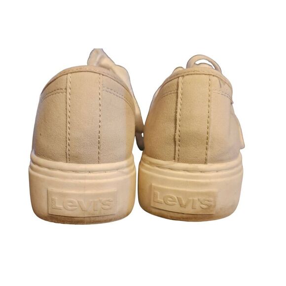 Levi's Dakota Vegan Suede Low Top Sneaker Women's 9 Light Gray Casual Lace Up Sh - Picture 3 of 5
